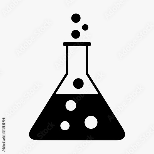 Chemistry Flask Icon - Stock Vector