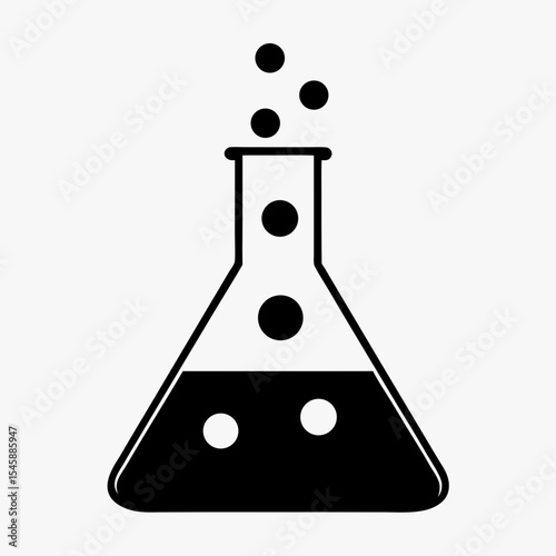 Chemistry Flask Icon - Stock Vector