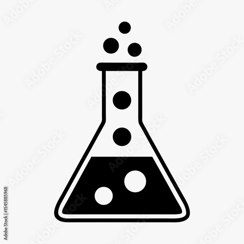 Chemistry Flask Icon - Stock Vector