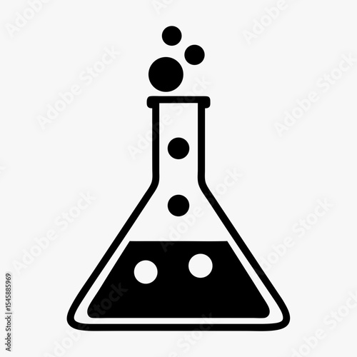 Chemistry Flask Icon - Stock Vector