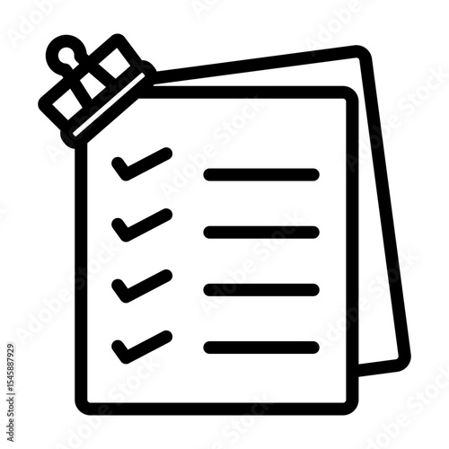 Duplicate Task Vector Line Icon Design