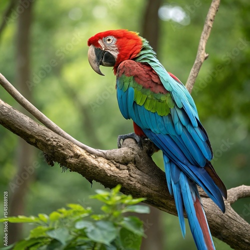 Vibrant Parrots: Colorful Birds of the Tropical Rainforest