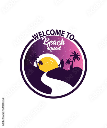 Dreamy Night Island Design, EPS, VECTOR
