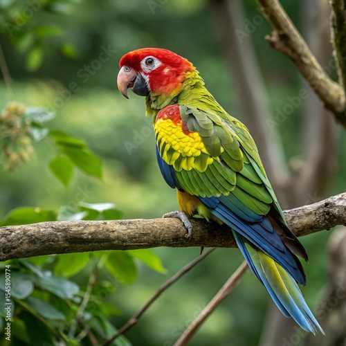 Vibrant Parrots: Colorful Birds of the Tropical Rainforest