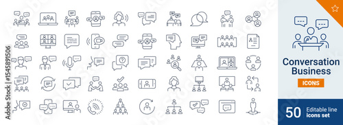 Conversation icons Pixel perfect. talk, teamwork, man,...	
