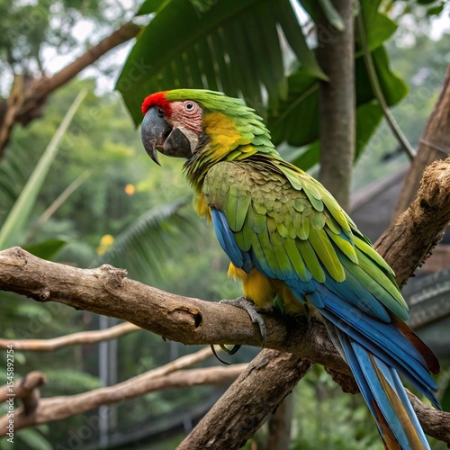 Vibrant Parrots: Colorful Birds of the Tropical Rainforest