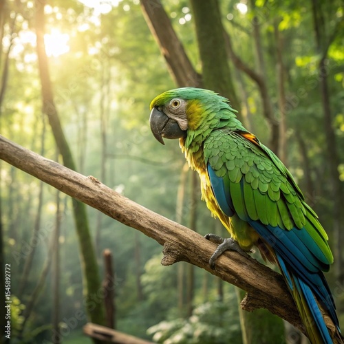 Vibrant Parrots: Colorful Birds of the Tropical Rainforest