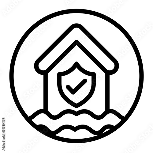 Flood Barrier Icon Vector Line Icon Design