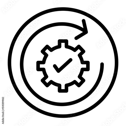 Preventive Action Vector Line Icon Design
