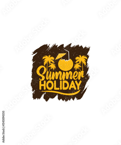 Summer Holiday T-shirt Design, EPS, VECTOR
