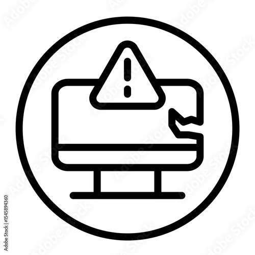 Data Breach Response Vector Line Icon Design
