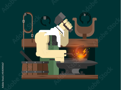 man working in the fireplace