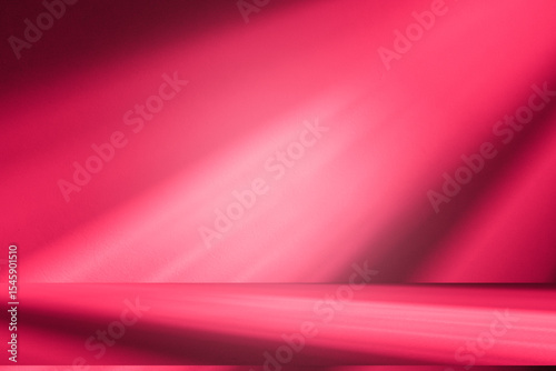 Wall interior background  studio and backdrops show products.with shadow from window color pink background for text insertion and presentation interior decoration 