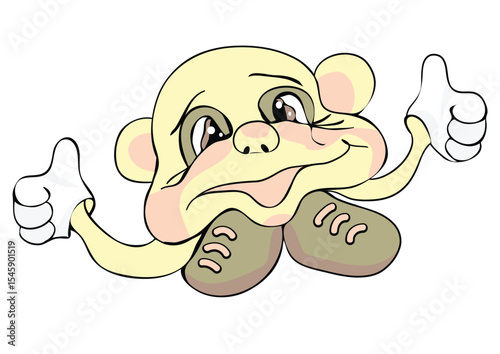 happy smiling cartoon character