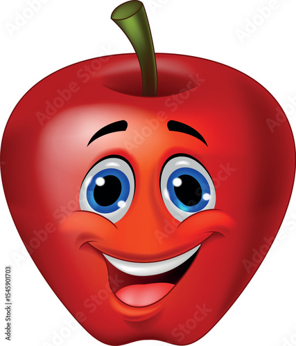 red apple cartoon character