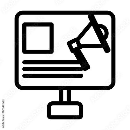 digital marketing line icon