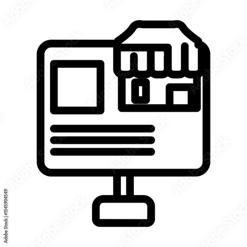 online store line icon