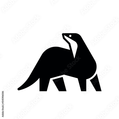 Otter Logo. Icon design. Template elements
