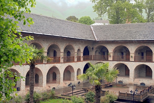 An ancient caravanserai in the city of Sheki in western Azerbaijan.
