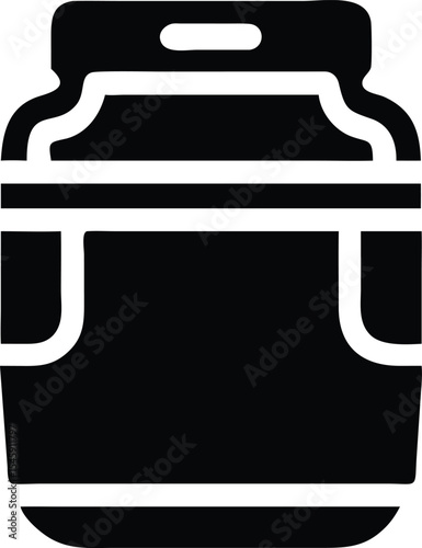 Simple and classic milk can illustration in black and white for graphic design projects icon