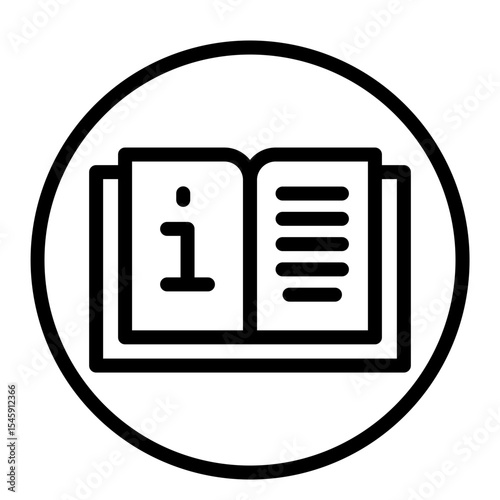 Instruction Manual Vector Line Icon Design