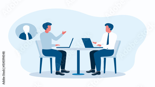 Business Meeting with Remote Participant Using Laptop for Video Conference and Collaboration in the Office