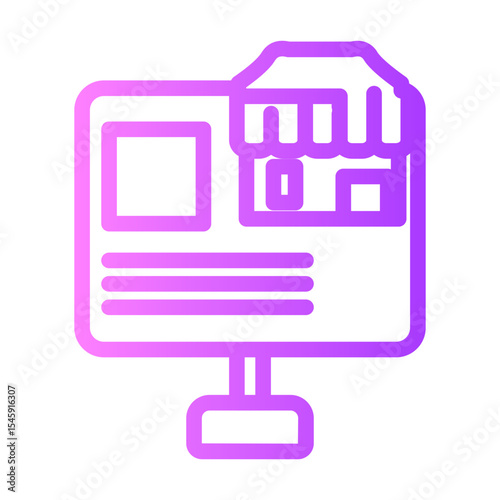 online store gradient icon