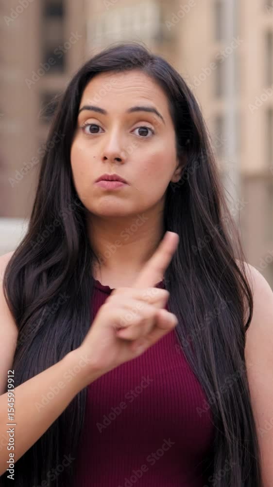 Vertical Video of Indian Woman Saying No Vertical Video of Indian Woman Saying No