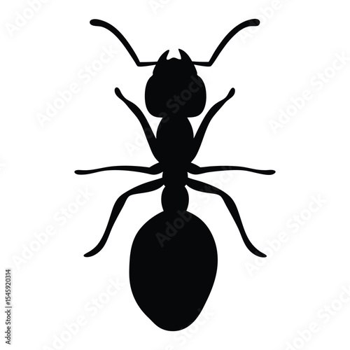 Ant Silhouette Side View Vector Design