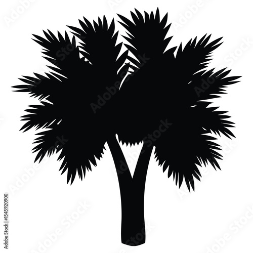 Coconut Tree Vector Silhouette Tropical Design