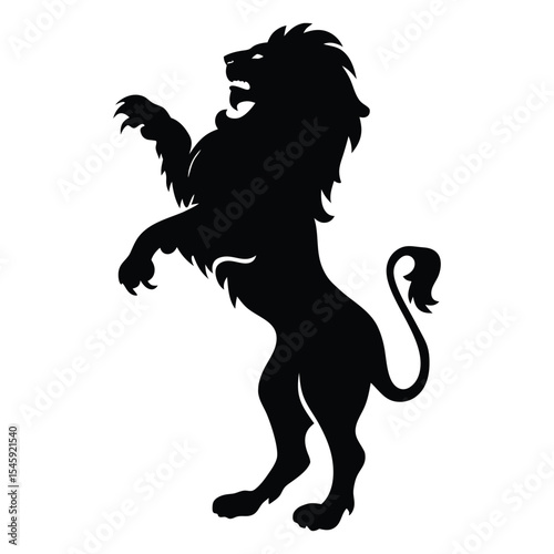 Majestic Lion Silhouette Vector Graphic Design Art