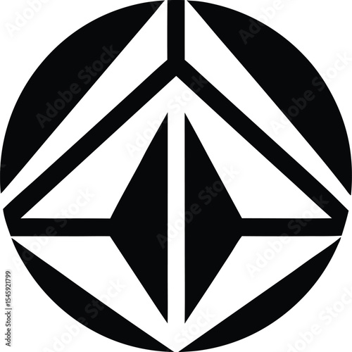 Creative Geometric Vector Logo Shape Art Illustration