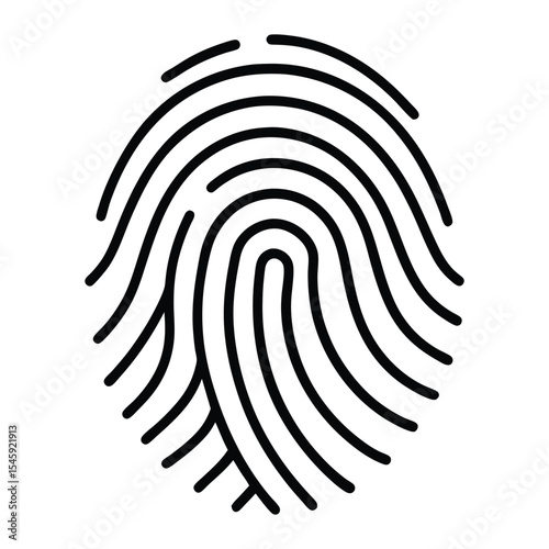 Unique Fingerprint Minimal Vector Logo Design Image