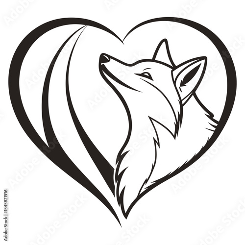 Clean Heart Symmetrical Minimal Vector Logo Design