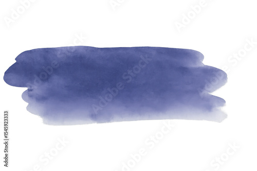 Dark blue watercolor splash spreading organically on transparent surface, enhancing graphic design with fluid artistic texture
