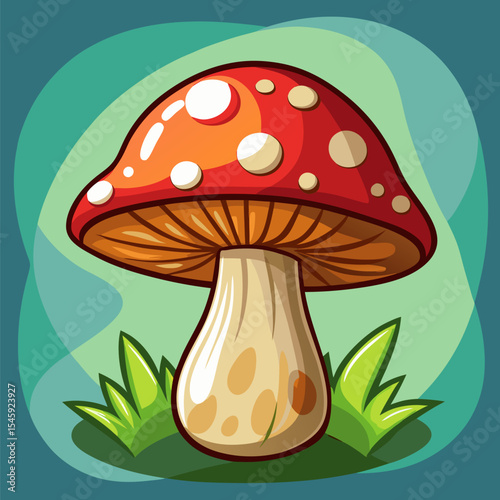 Detailed Illustration of a Mushroom with Natural Texture and Organic Shape Perfect for Botanical Design, Nature Concepts, and Culinary Themes