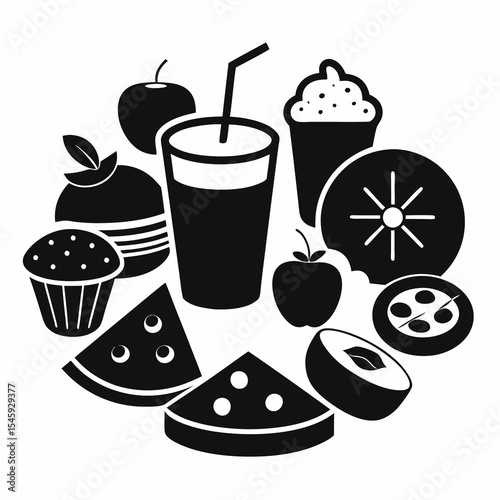 set of drinks