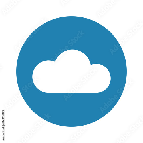 Cloudy Weather Icon – Simple Flat Cloud Symbol
