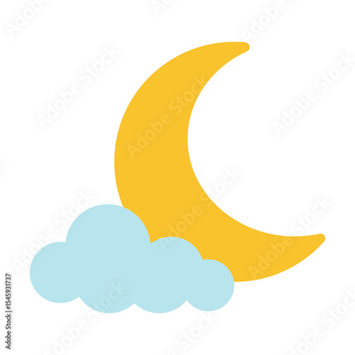 Baby Sleep Theme with Moon and Cloud