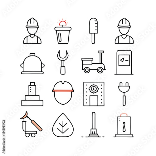 water infrastructure icon set vector illustration