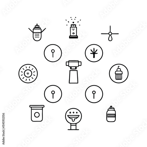 water infrastructure icon set vector illustration