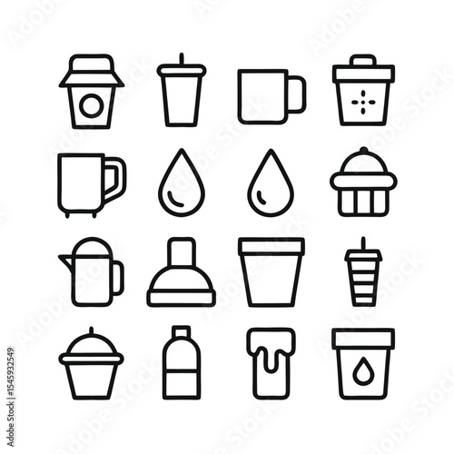 water infrastructure icon set vector illustration