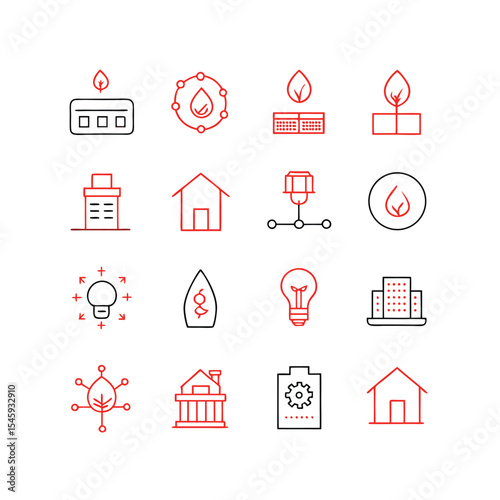 water infrastructure icon set vector illustration