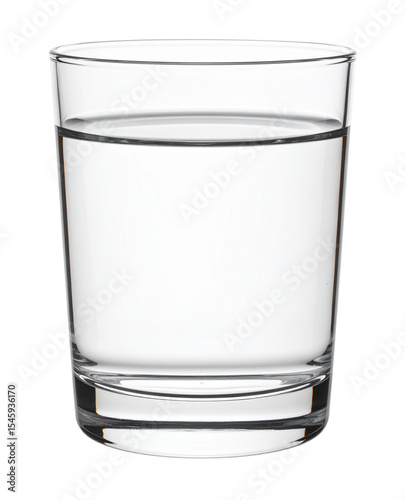 Wallpaper Mural Clear glass of water with subtle reflections on transparent background. Torontodigital.ca