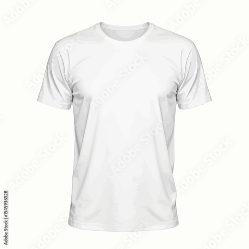 Blank white t-shirt on plain background for graphic design use  