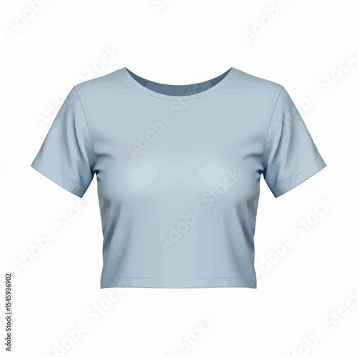 Blue cropped t-shirt in casual style for everyday wear  