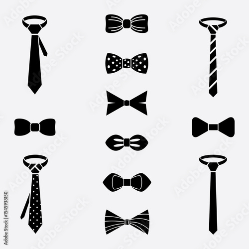 Ties and bow ties set.