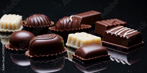 Rotating Chocolate Elegance. Generative AI