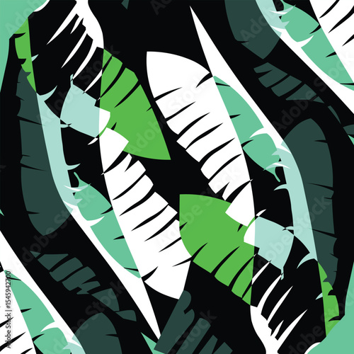 Banana Leaves Tropical leaf Botanical Pattern Natural organic surface Floral 
