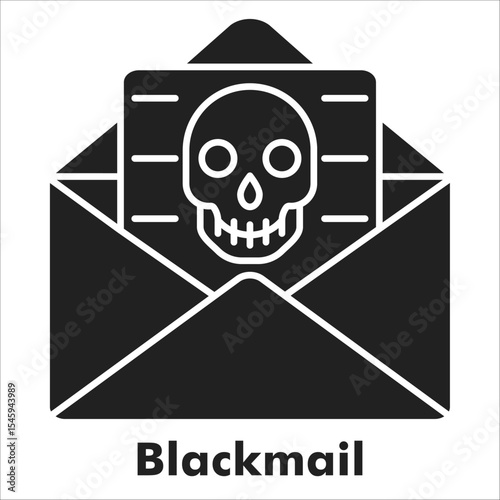 Blackmail Solid Black Icon
